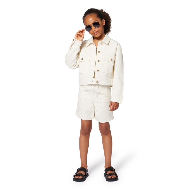 Casaco em sarja de algod&atilde;o MICHAEL KORS 
                        GIRL