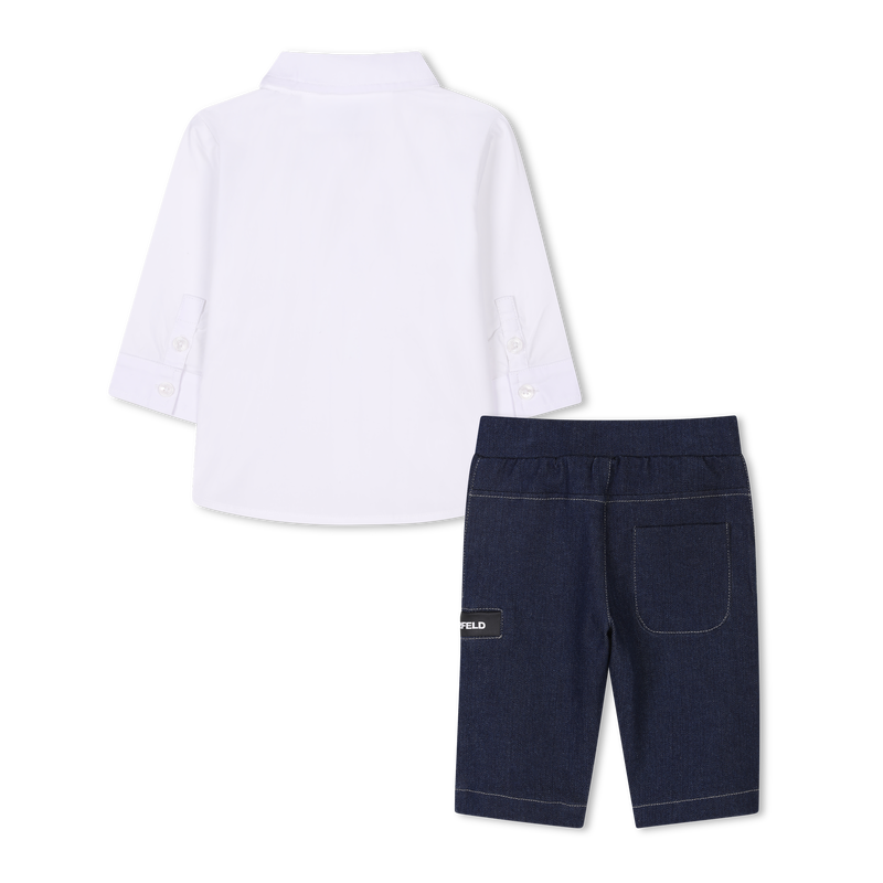 Conjunto camisa e calções KARL LAGERFELD KIDS 
                    BOY