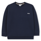 Sweatshirt gola redonda lisa, AZUL MARINHO, hi-res