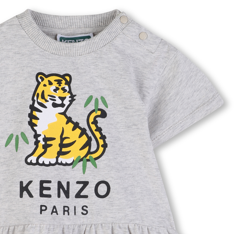VESTIDO COM ABERTURA DE PINO DE IMPRENSA KENZO KIDS 
                        GIRL