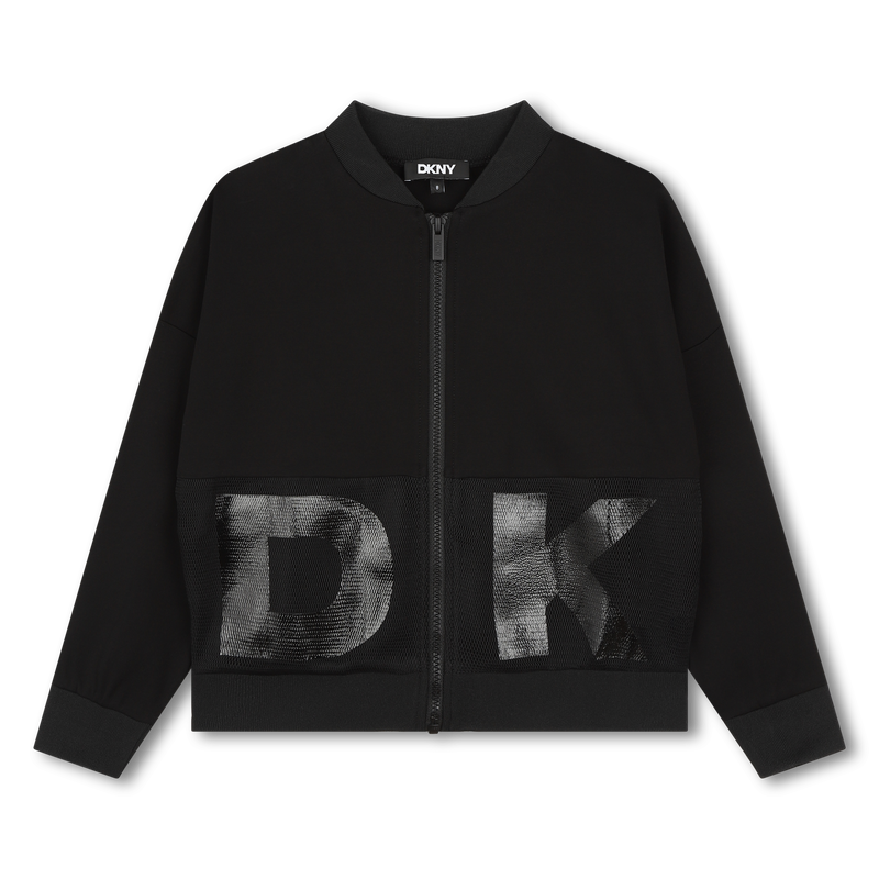 Cardig&atilde; com fecho de correr DKNY 
                        GIRL