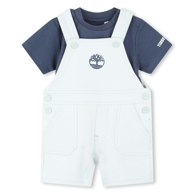 Conjunto jardineiras e T-shirt TIMBERLAND 
                        BOY