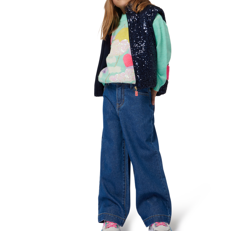 Colete de penas lantejoulas BILLIEBLUSH 
                        GIRL