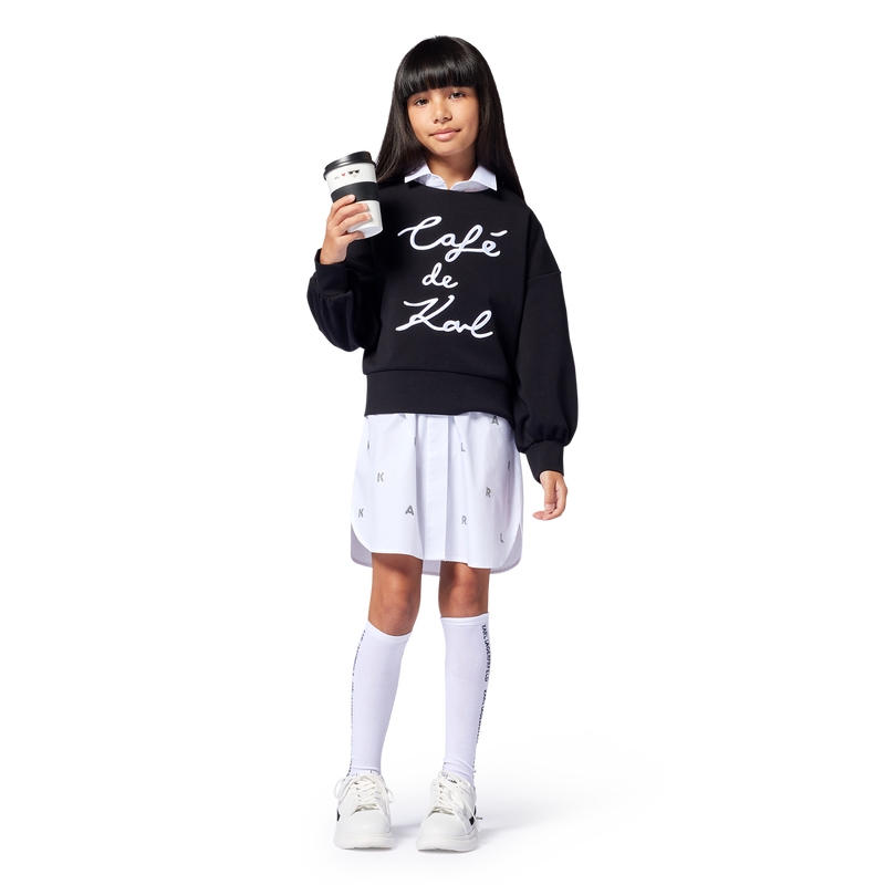 Camisola com bordado KARL LAGERFELD KIDS 
                        GIRL