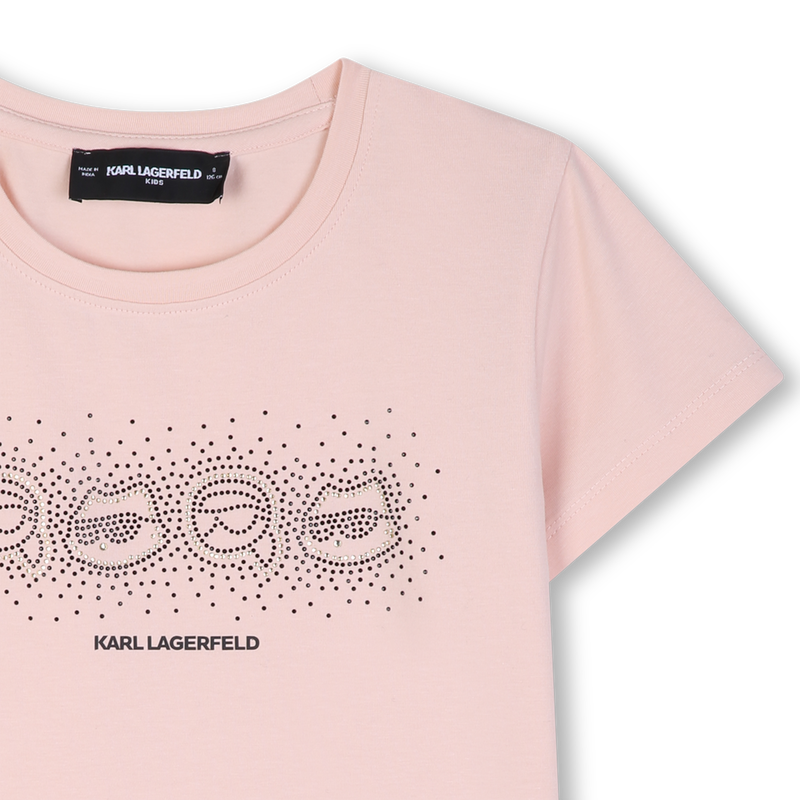 Camiseta de mangas curtas KARL LAGERFELD KIDS 
                        GIRL
