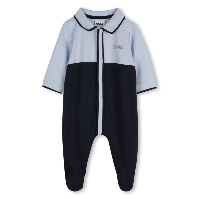 Pijama tricolor com gola polo BOSS 
                        BOY