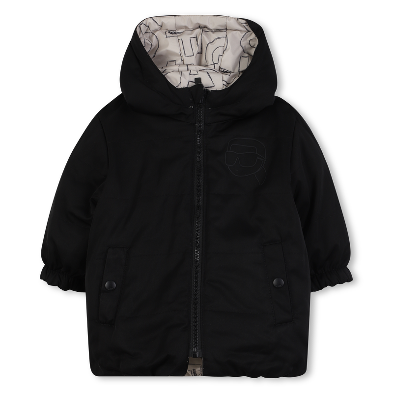 Jaqueta reversível com capuz KARL LAGERFELD KIDS 
                    BOY