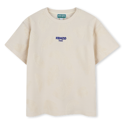 T-shirt em felpa de algod&atilde;o KENZO KIDS BOY