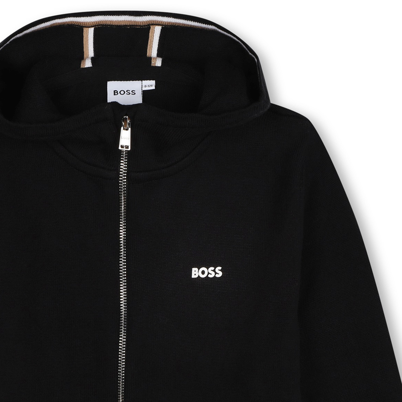 Cotton & Wool Cardigan BOSS 
                    BOY