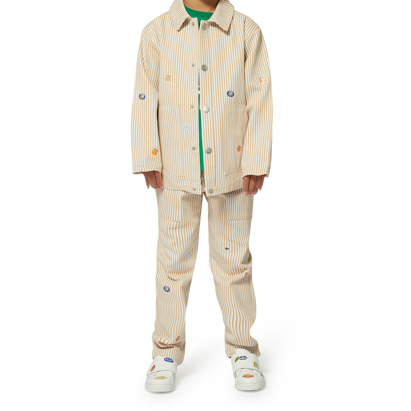Blus&atilde;o de sarja &agrave;s riscas KENZO KIDS 
                        UNISSEXO