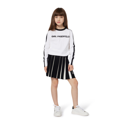 Saia de malha plissada KARL LAGERFELD KIDS GIRL