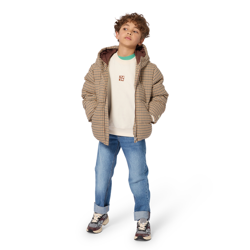 Jaqueta com estampa xadrez KIDS AROUND 
                        BOY