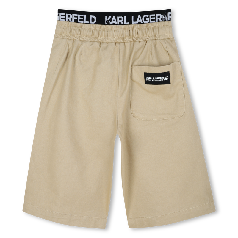 Bermudas em sarja KARL LAGERFELD KIDS 
                        BOY
