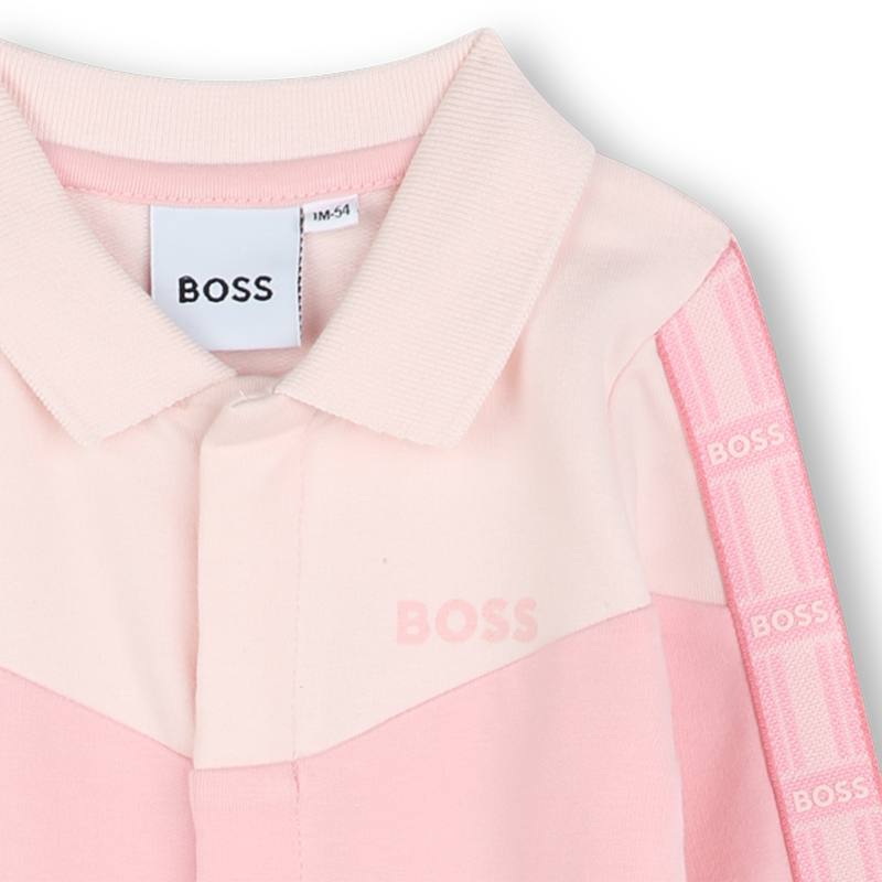 Pijama de recortes e gola polo BOSS 
                        GIRL