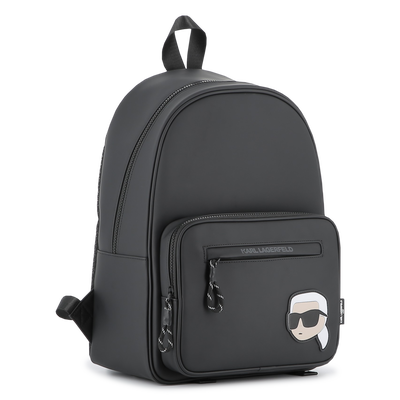 Mochila t&ecirc;xtil revestida com efeito de borracha KARL LAGERFELD KIDS BOY