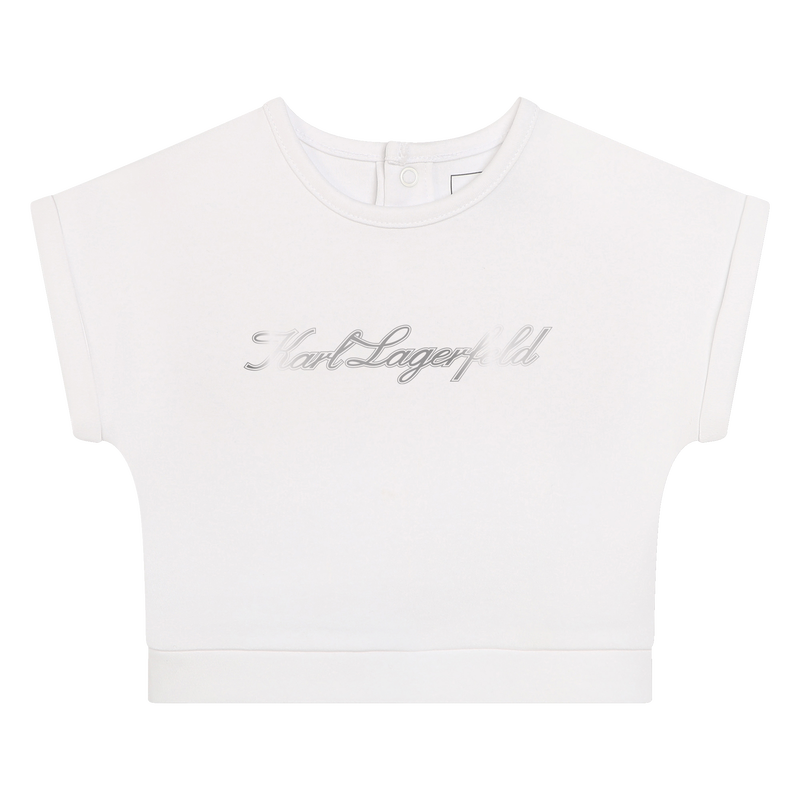 Calções de ganga e t-shirt KARL LAGERFELD KIDS 
                    GIRL