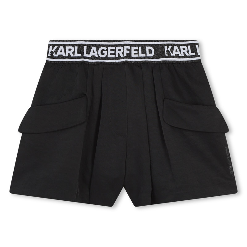 Calções fluidos com bolsos KARL LAGERFELD KIDS 
                    GIRL