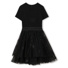Vestido cerimonial bimaterial KARL LAGERFELD KIDS 
                    GIRL