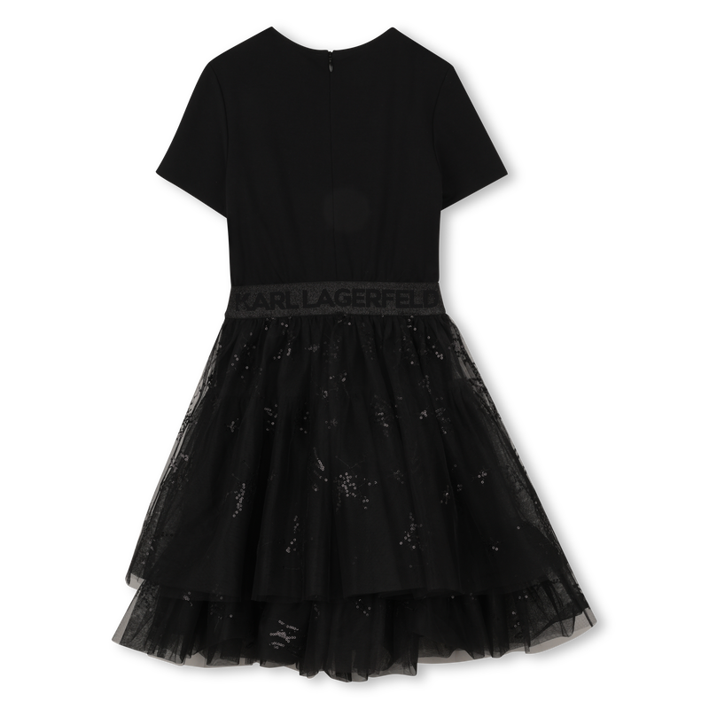 VESTIDO CERIMONIAL BIMATERIAL KARL LAGERFELD KIDS 
                        GIRL