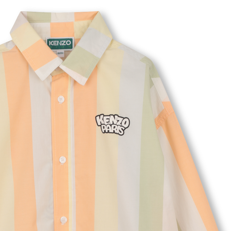 Camisa listrada de manga comprida KENZO KIDS 
                        BOY