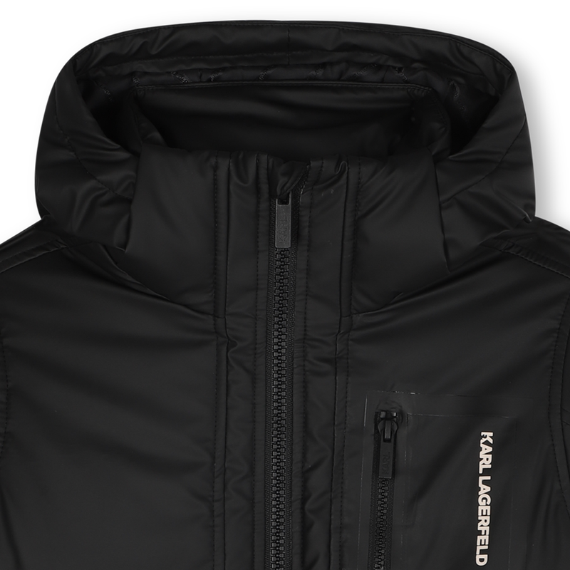 Parka com capuz KARL LAGERFELD KIDS 
                    BOY
