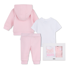 Cardigan + pants + conjunto de t-shirts BOSS 
                    GIRL