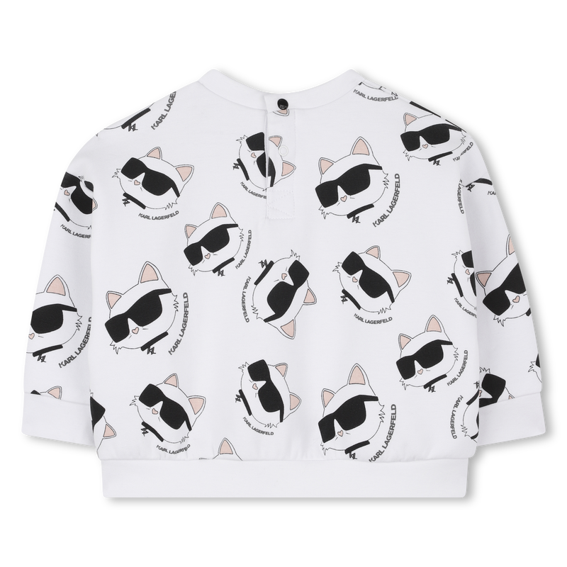 Conjunto de moletom e calça KARL LAGERFELD KIDS 
                    GIRL