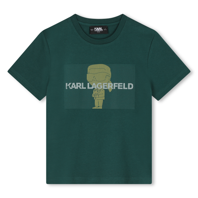 T-shirt manga curta de algodão KARL LAGERFELD KIDS 
                    BOY
