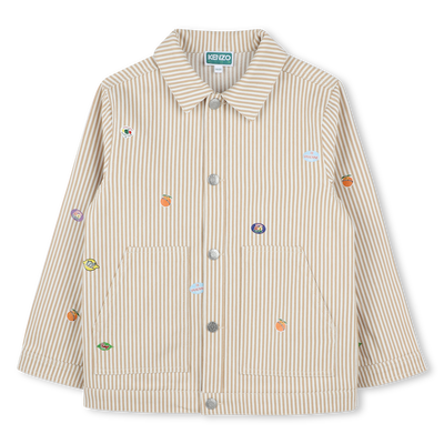 Blus&atilde;o de sarja &agrave;s riscas KENZO KIDS UNISEX