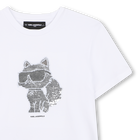 T-shirt de manga curta KARL LAGERFELD KIDS 
                    GIRL