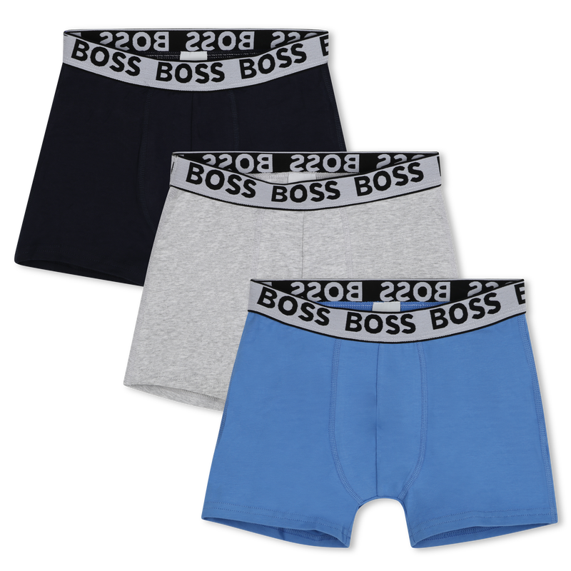 Set of 3 cotton boxer shorts BOSS 
                    BOY