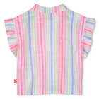 Camisa listrada com mangas de babados BILLIEBLUSH 
                    GIRL