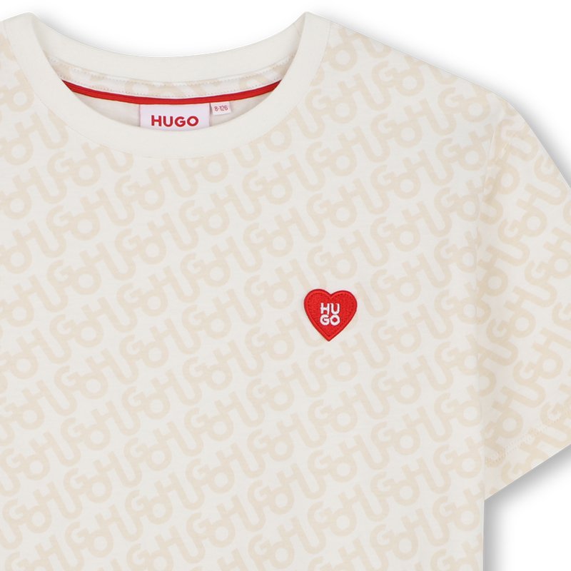 Camiseta de mangas curtas HUGO 
                        MENINA
