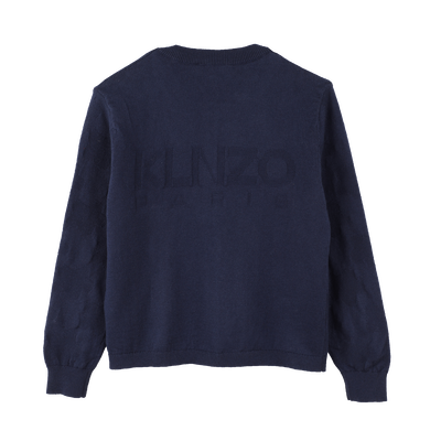 Cardig&atilde; liso com bot&otilde;es KENZO KIDS MENINA