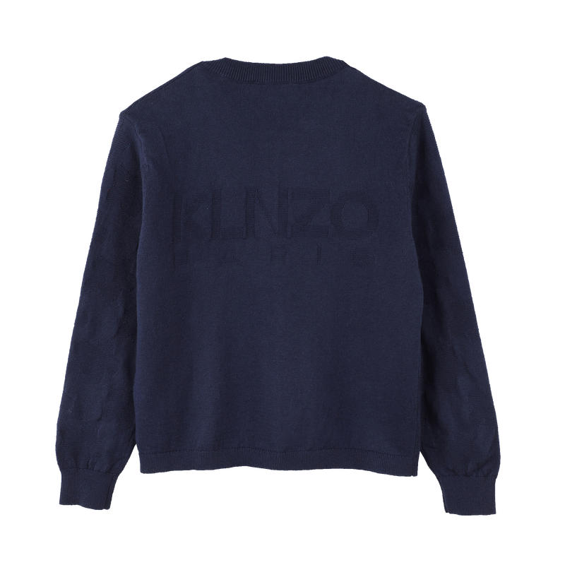 Cardig&atilde; liso com bot&otilde;es KENZO KIDS 
                        MENINA