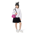 Bolsa t&ecirc;xtil revestida com dobras KARL LAGERFELD KIDS 
                    GIRL