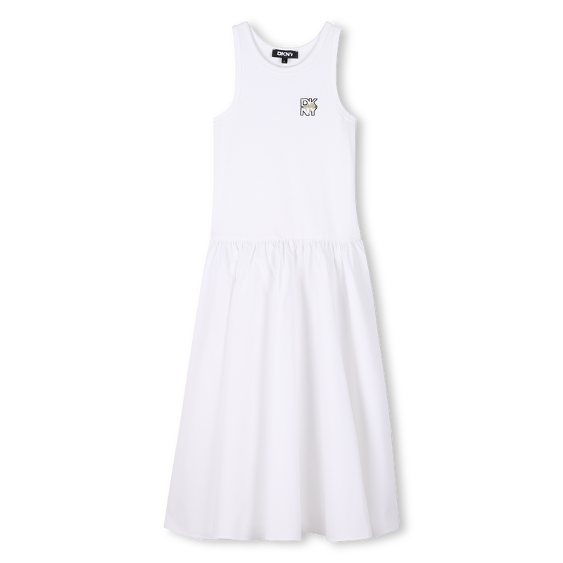 Vestido de cavas em algod&atilde;o DKNY 
                        GIRL