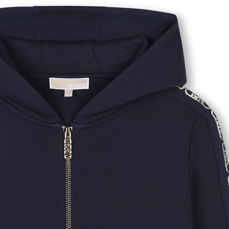 Casaco em molet&atilde;o com capuz MICHAEL KORS 
                        GIRL