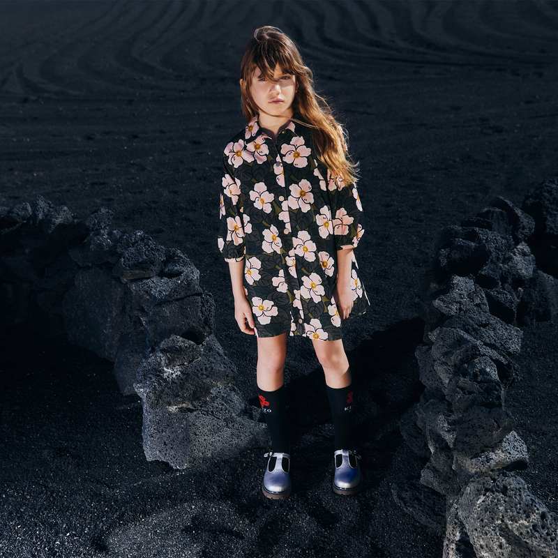 Vestido de manga comprida bufante KENZO KIDS 
                        GIRL