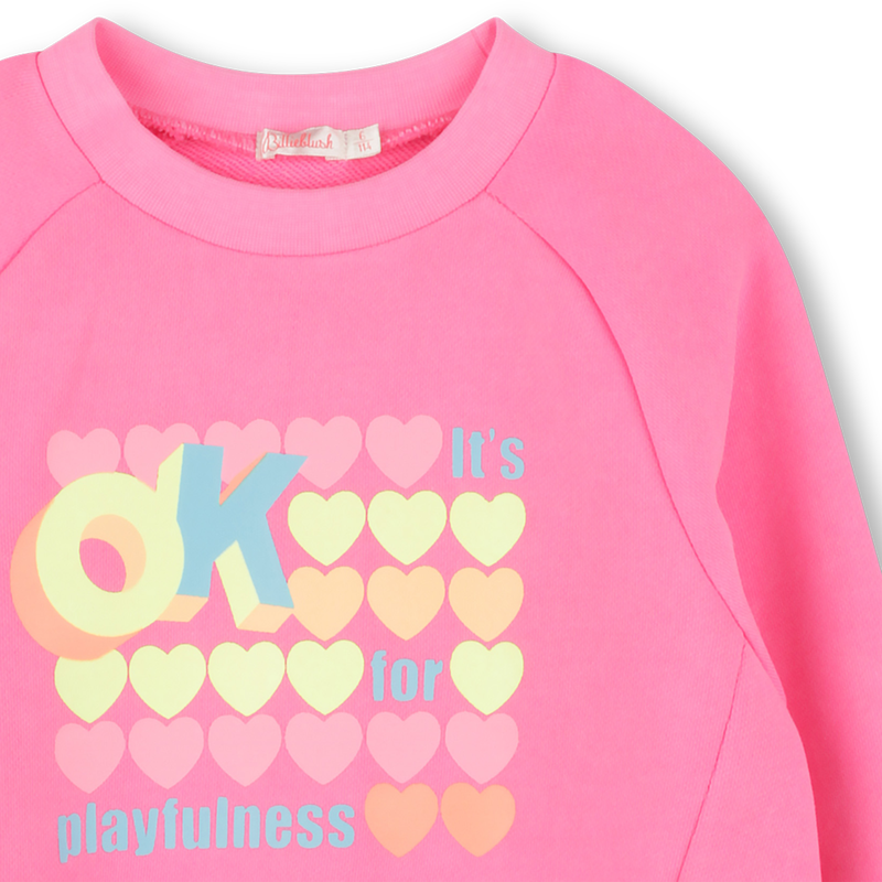 Sweatshirt de molet&atilde;o tingida BILLIEBLUSH 
                        GIRL