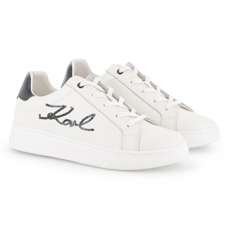Tênis de cano baixo com cadarço KARL LAGERFELD KIDS 
                    GIRL
