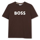 Camiseta de mangas curtas, CASTANHO, hi-res