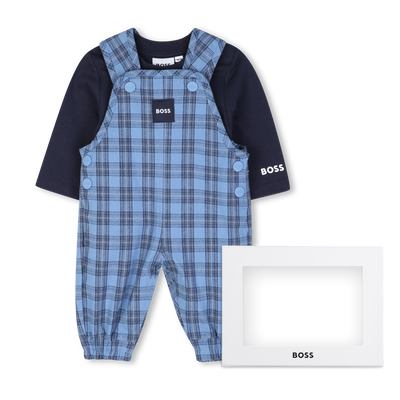 Conjunto de macac&atilde;o e camiseta BOSS MENINO