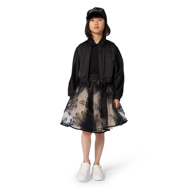 Casaco de manga plissada KARL LAGERFELD KIDS 
                        MENINA