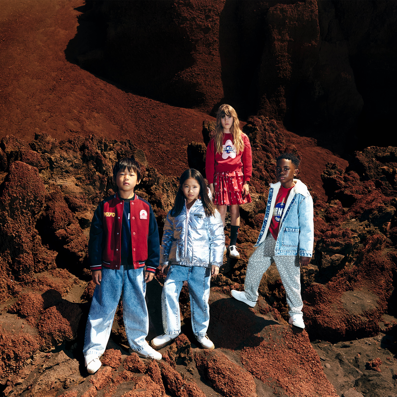 Jaqueta revers&iacute;vel com bot&otilde;es de press&atilde;o KENZO KIDS 
                        BOY