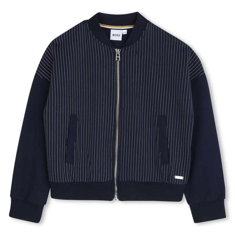 Cardig&atilde; com fecho e bolsos BOSS 
                        GIRL