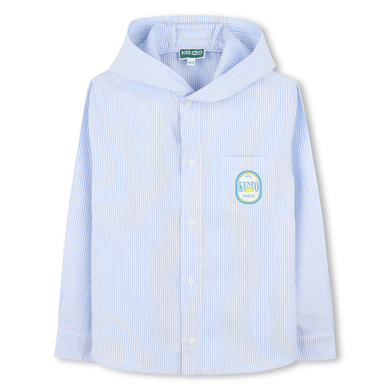 Camisa com capuz e estampados KENZO KIDS 
                    BOY