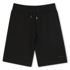 Bermudas de jogging em molet&atilde;o, PRETO, hi-res