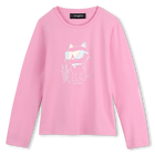 Camiseta de manga longa KARL LAGERFELD KIDS 
                    MENINA