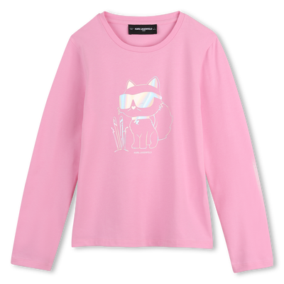 Camiseta de manga longa KARL LAGERFELD KIDS MENINA